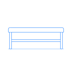 Furniture Benches Ikea Oppaker Bench Outline Svg File, Free Vectors File